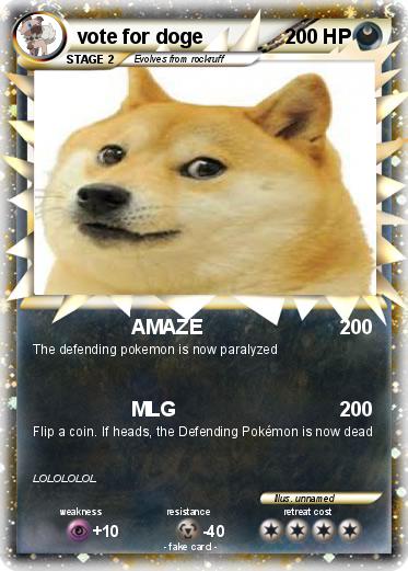 Pokemon vote for doge