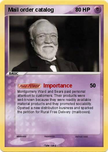 Pokemon Mail order catalog