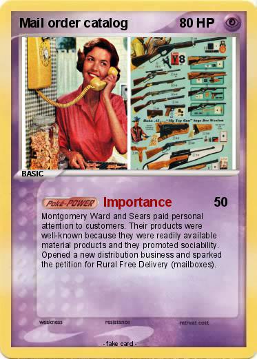 Pokemon Mail order catalog