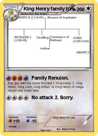Pokemon King Henry family tree