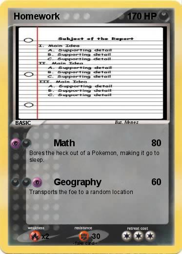 Pokemon Homework