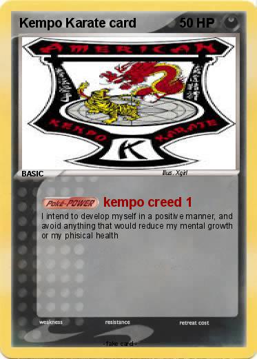 Pokemon Kempo Karate card