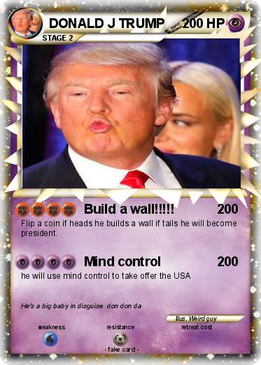 Pokemon DONALD J TRUMP