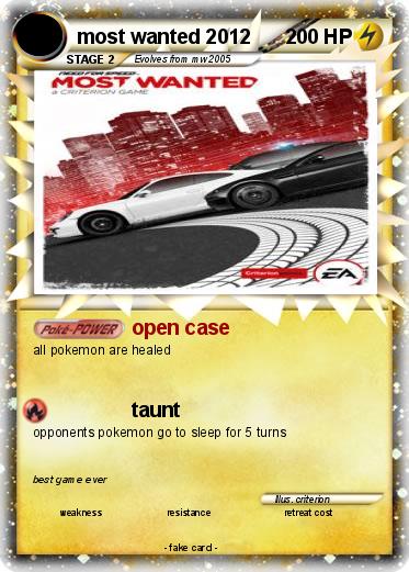 Pokemon most wanted 2012