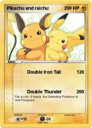 Pokemon Pikachu and raichu