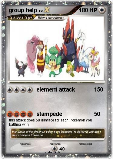 Pokemon group help Pokemon group help