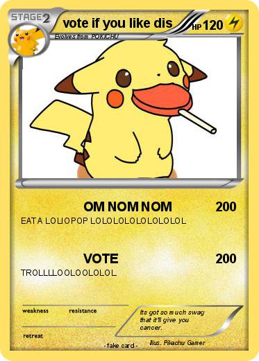 Pokemon vote if you like dis