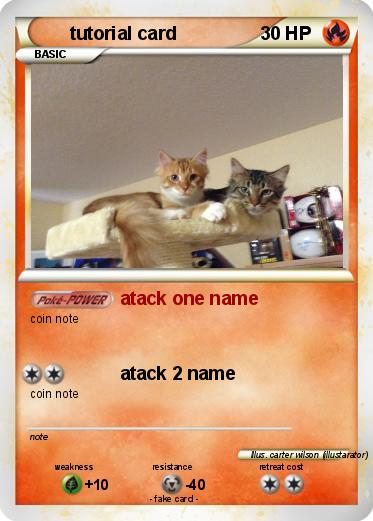Pokemon tutorial card