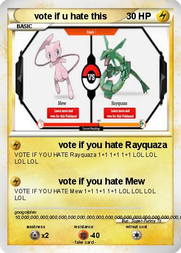 Pokemon vote if u hate this Pokemon vote if u hate this