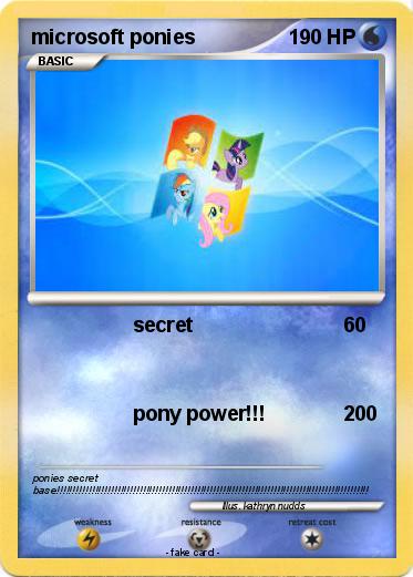 Pokemon microsoft ponies