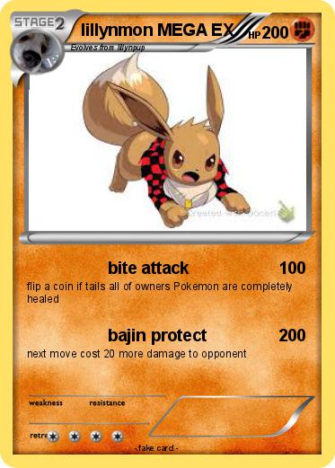 Pokemon lillynmon MEGA EX