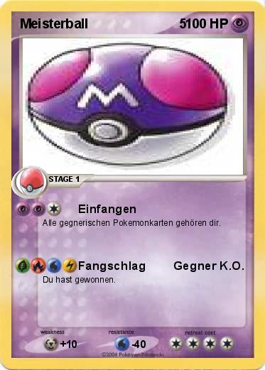 Pokemon Meisterball                         5