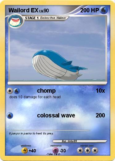 Pokemon Wailord EX