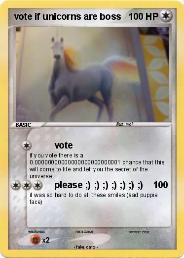 Pokemon vote if unicorns are boss