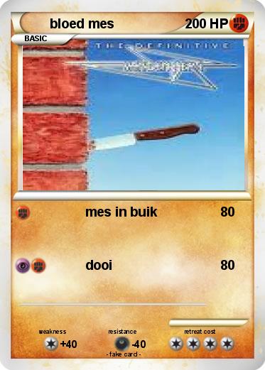 Pokemon bloed mes