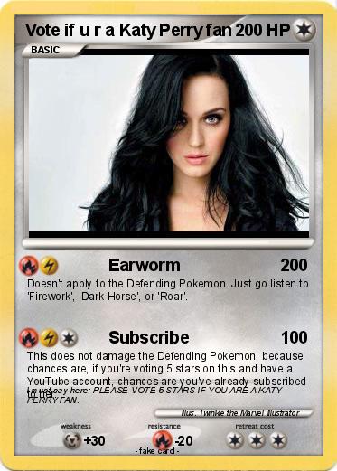 Pokemon Vote if u r a Katy Perry fan