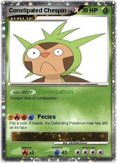 Pokemon Constipated Chespin