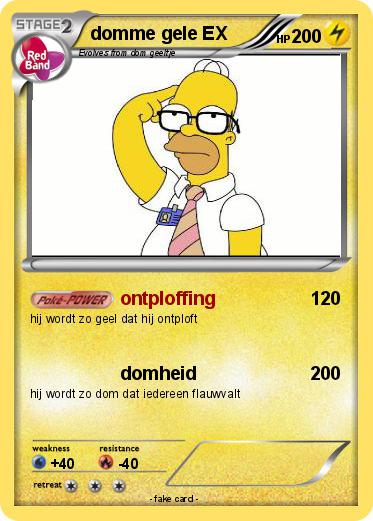 Pokemon domme gele EX