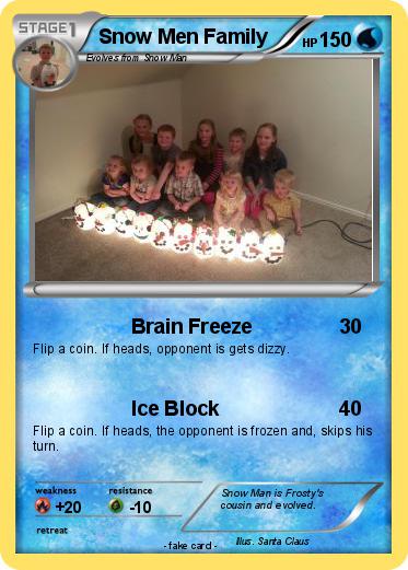 Pokemon Snow Men Family