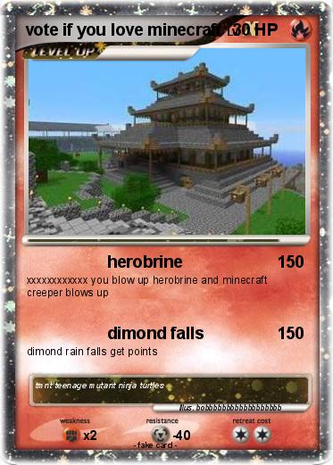 Pokemon vote if you love minecraft