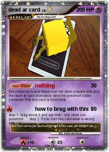 Pokemon dead ar card