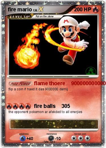 Pokemon fire mario