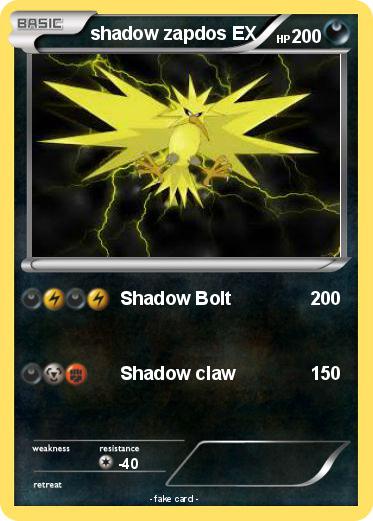 Pokemon shadow zapdos EX