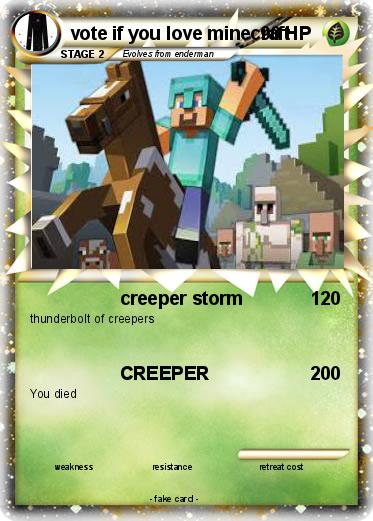 Pokemon vote if you love minecraft
