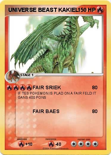 Pokemon UNIVERSE BEAST KAKIEL