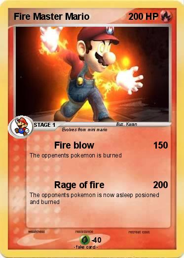 Pokemon Fire Master Mario