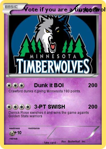 Pokemon Vote if you are a timberwolves fan