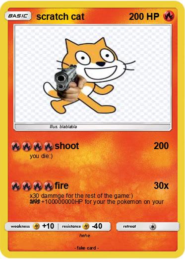 Pokemon scratch cat