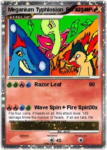 Pokemon Meganium Typhlosion  Feraligatr