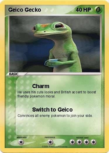 Pokemon Geico Gecko