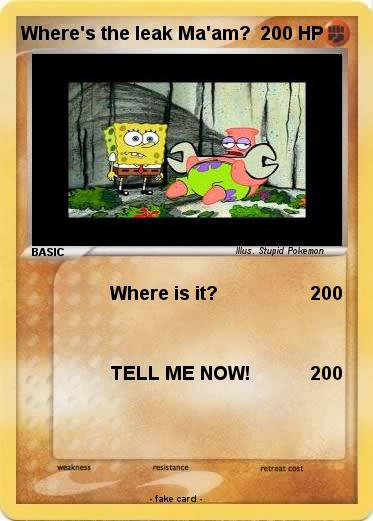Pokemon Where's the leak Ma'am?