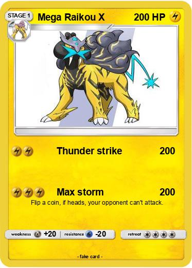Pokemon Mega Raikou X