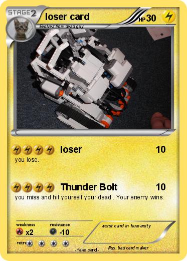 Pokemon loser card