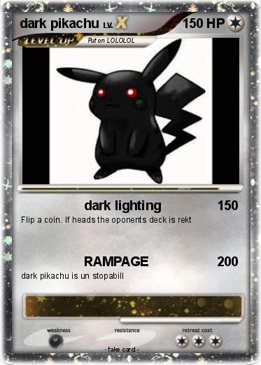 Pokemon dark pikachu