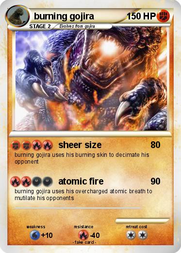 Pokemon burning gojira
