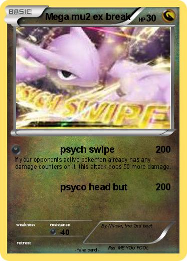 Pokemon Mega mu2 ex break