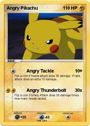Pokemon Angry Pikachu
