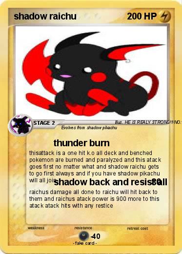 Pokemon shadow raichu