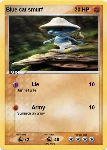 Pokemon Blue cat smurf