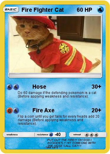 Pokemon Fire FIghter Cat