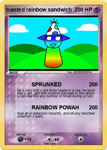 Pokemon toasted rainbow sandwich