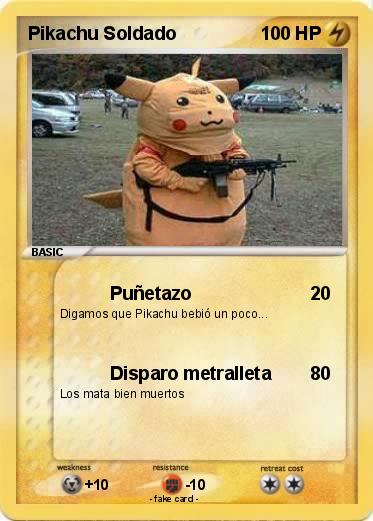 Pokemon Pikachu Soldado