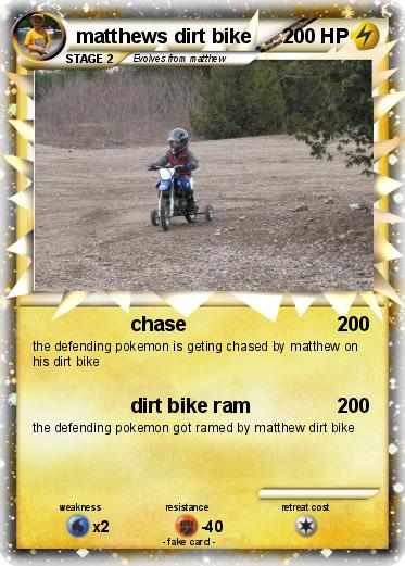 Pokemon matthews dirt bike