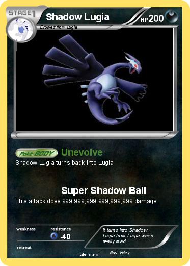 Pokemon Shadow Lugia