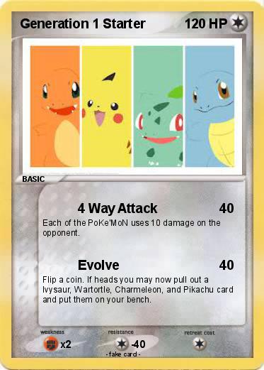 Pokemon Generation 1 Starter