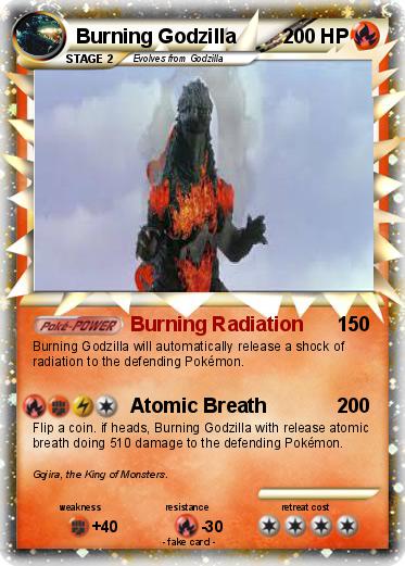 Pokemon Burning Godzilla